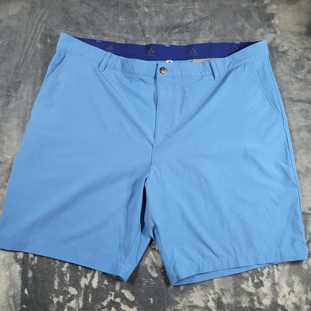 Adidas Shorts Primegreen Blue Mens‎ 42 Flex Grip Waist Logo Lightweight Golf